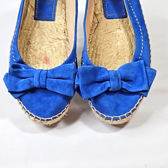 Blue Suede Espadrilles/ Flats Shoes Size 39 - Picture 3 of 7